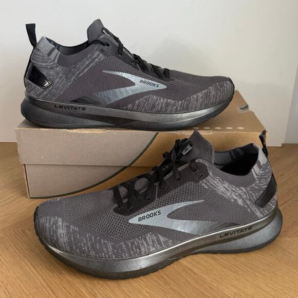Brooks Levitate 4 Grey/Black Men Running Sneakers- SZ 11 main image 5